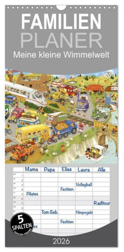 Familienplaner 2026 - Meine kleine Wimmelwelt